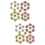 10Pcs Miniature Flower Cluster Decor with Bright 5