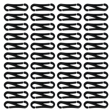 300Pcs Adjustable DIY Mask Strap Hooks Durable Black Plastic Buckles