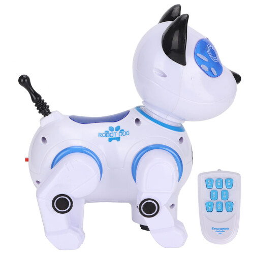 Animale de companie electronice interactive inteligente robotice câine telecomandă mers pe jos dans programabil LED ochi voce aplaudă gest STEM 1