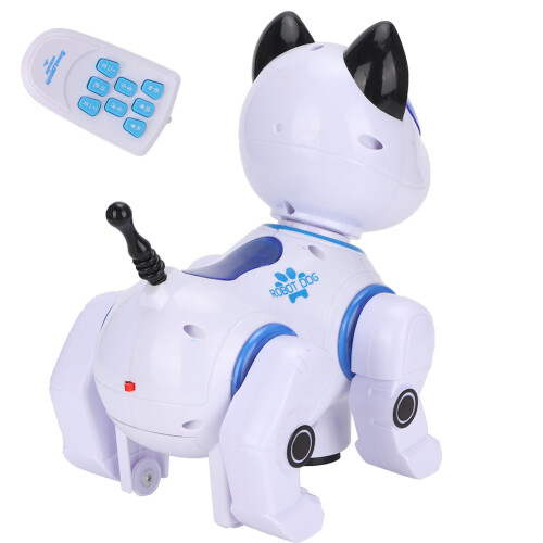 Animale de companie electronice interactive inteligente robotice câine telecomandă mers pe jos dans programabil LED ochi voce aplaudă gest STEM 2