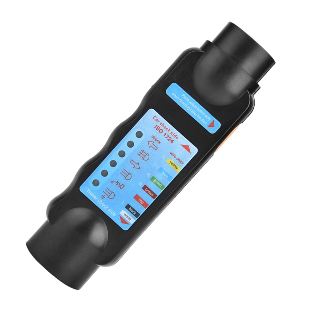 12V Trailer 7 Pin Towing Wire Circuit Tester Connector For Rv And Trailer Light/Blue 6951389289866