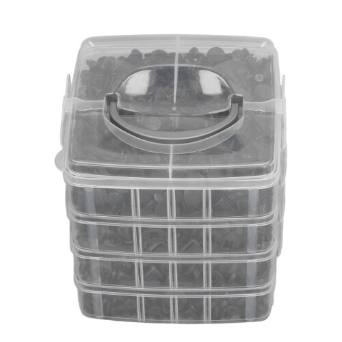 Fender Rivet Clips Plastic Fasteners Kit Splash Shield Retainers Secure ABS Material Universal Fit Storage Box Included 2