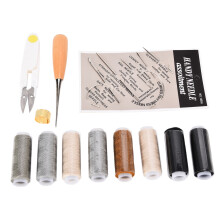 Mehrfarbiger Polyester-Nähgarn-Set, 10 Spulen, 1000 Y, für Denimstoffe