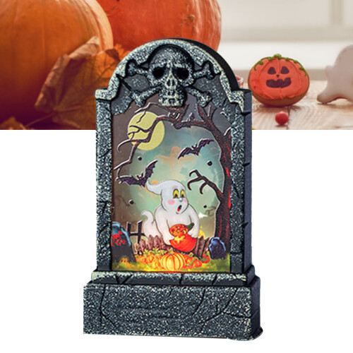 Τρομακτικό Φανάρι για το Halloween με Προβολή, Λειτουργία Χρονοδιακόπτη LED για 2