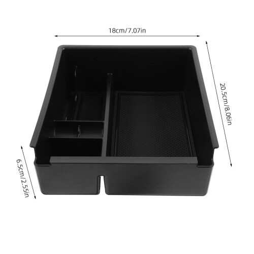 Scatola portaoggetti per auto, console centrale, bracciolo, vassoio, uomo, nero 1
