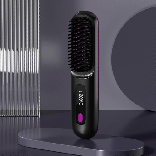 Brosse lissante portable rechargeable 2026 (noire) 2