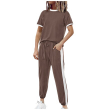 Dames tweedelige outfits 2025 zomer trainingspakken, tops met korte mouwen, lange reisbroeken, joggingpakken, loungeset
