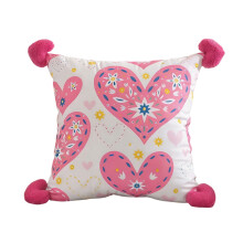 Capas de Almofada Decorativas para o Dia dos Namorados, 45x45cm, Estampa de Corações Rosa