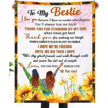Blaincéad Bronntanais Thar a Bhog do Chailín is Fearr (60x80") do Mhná, do Chara is Fearr, do Dheirfiúr – Clúdach Cairdis don Tolg, don Leaba,
