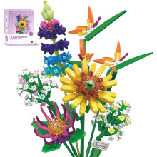 Botanische Bausets mit Wildblumenstrauß für Mädchen (nicht kompatibel mit Lego)