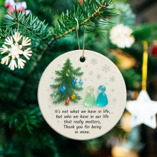 Weihnachtlicher Acryl-Anhänger, flach, 2D, zum Aufhängen, Weihnachtsdekoration, Freundschaftsgeschenk