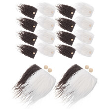 24Sets Gnoom En Dwerg Baarden, Polyester Faux Met Kralen