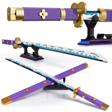 Yamato-Schwerter-Bausets One Piece Roronoa Zoro Enma Cosplay Anime für Erwachsene, kompatibel mit Lego