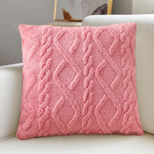 45x45 cm rosa plyschörngott, mjuka kuddfodral i konstull för soffa – kompatibel med standardinlägg