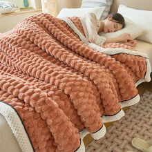 Mjuk och mysig fluffig fleecefilt, våfflad 80x60 tum varm 3D-jacquardfilt för soffa, säng, heminredning, camping och resor