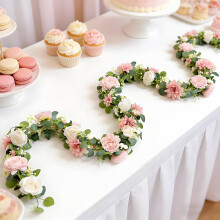 Decorazioni floreali con rose artificiali, viti e rami in rattan, alte 70,8 pollici, per interni ed esterni, patio e veranda.