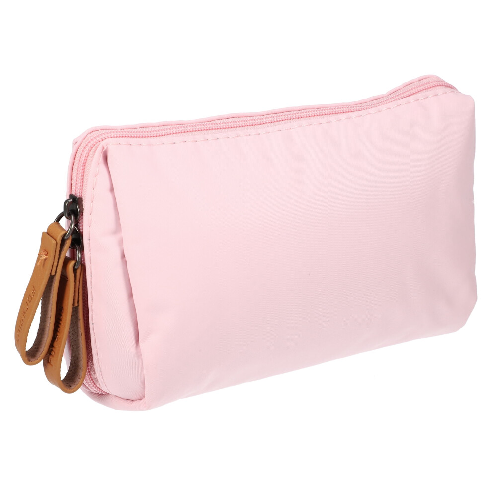 Makeup Bag Portable Cosmetic Bag for Women Pink Beige