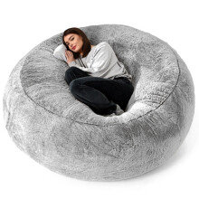 180 cm großer Sitzsack – Sitzsack für Erwachsene, Wohnzimmermöbel, Sofa mit weichem Bezug, übergroßes, rundes, flauschiges Sofa für