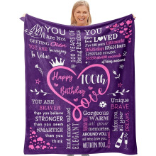 Regali per il 70 compleanno per donne – Coperte "Buon 70 compleanno" (76x102 cm), decorazioni per la mamma o un'amica