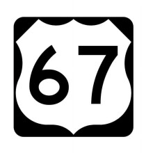 Metalowy znak drogowy US Route 67, znak drogowy Rozmiar: 8 cali x 8 cali