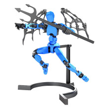 Action figure Titan13, assemblaggio completato. Robot T13 multiarticolato e snodabile, stampato in 3D, con articolazione completa. Nova13Dummy13