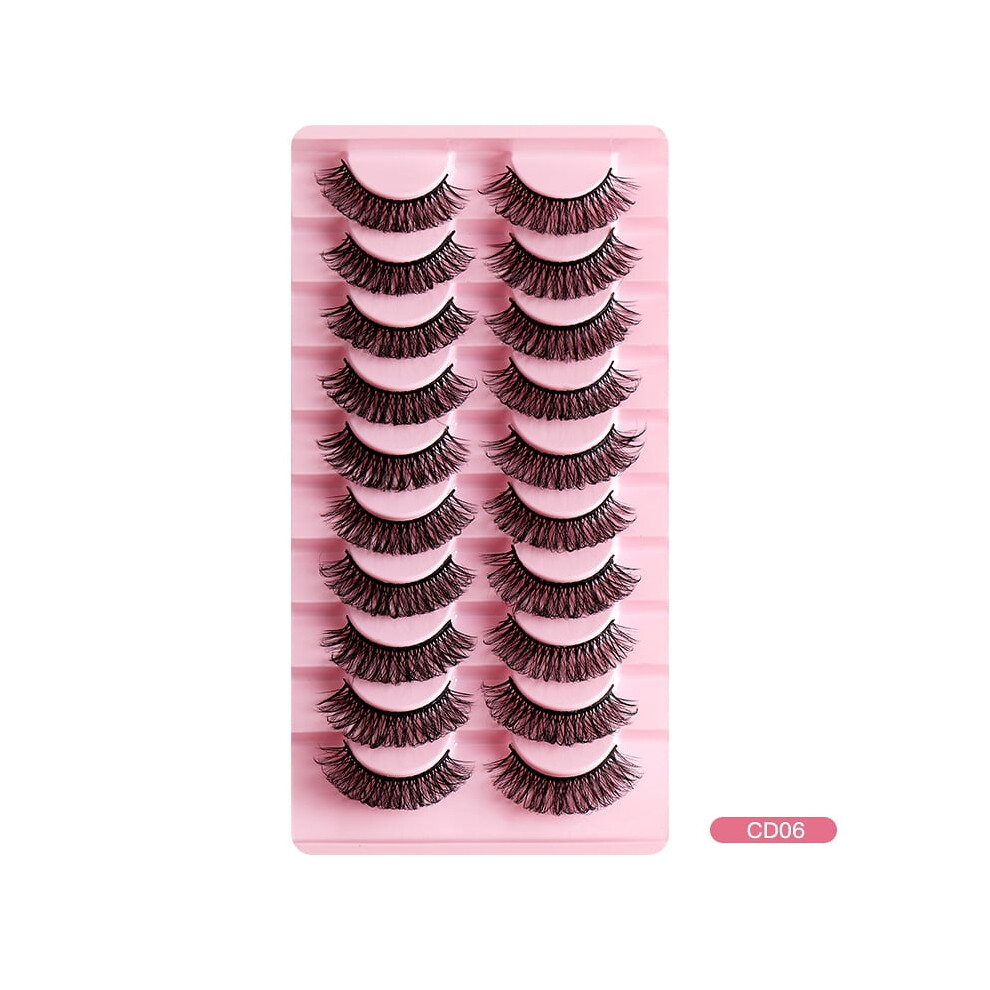 Russian Big Curl False Eyelashes Synthetic 10 Pairs