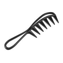 1 buc pieptene cu dinți lați afro, pieptene mare cu furcă pentru păr, pentru bărbați și femei, din plastic, negru