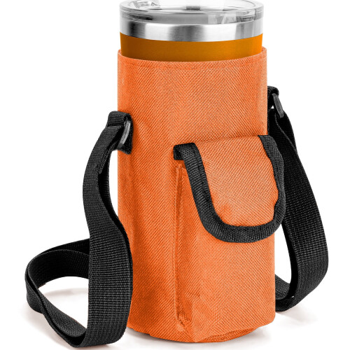 Θήκη ποτηριού με λουράκι συμβατή με YETI Rambler20oz, IRONFLASK20/24oz – Πορτοκαλί τσάντα με