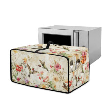 Hoes voor broodroosteroven met kolibrie- en bloemenprint, 57 x 47 x 33 cm, krasbestendig, stofwerend, machinewasbaar, geschikt voor de meeste