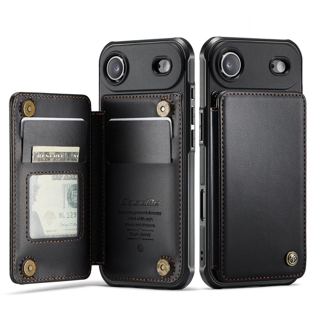 Caseme Leather Wallet Case For Iphone Air 6.5 Inch Black 913211536452