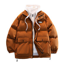 Mens Winter Coats Men's Loose Padded Jacket Winter Shuai Hooded Warm Couples Padded Jacket Casual Everything Winter Coats for Men