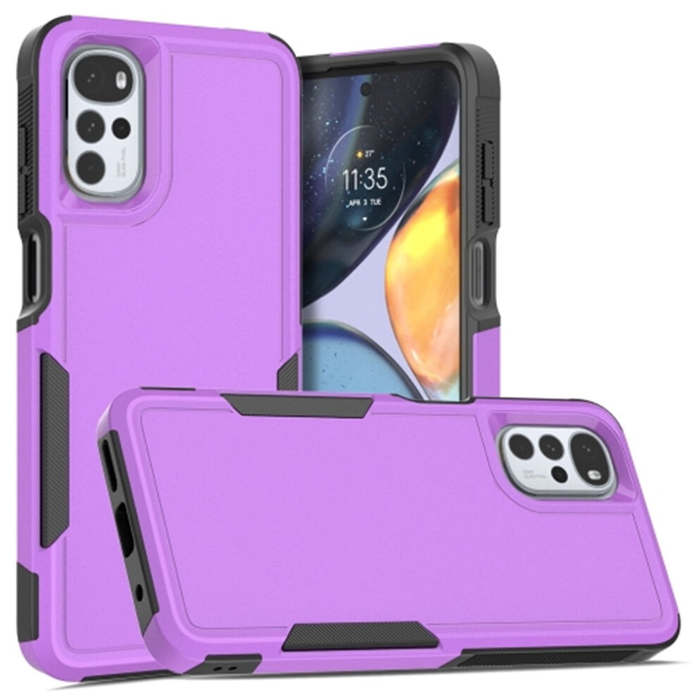Defender Case For Motorola Moto G22 / E32 Â Heavy Duty, Dustproof, Shockproof, Non-Slip, Purple 9340959338993