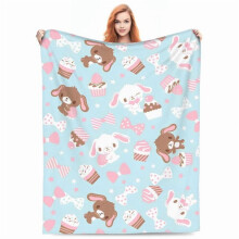 Coperta in flanella Sugarbunnies per divano, trapunta sottile, super calda e soffice