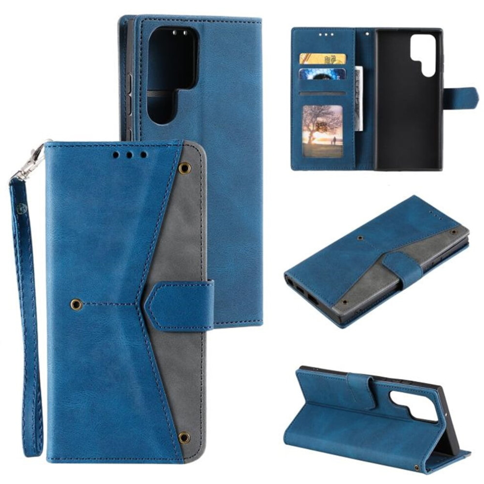 Samsung Galaxy S25 Ultra 5G Wallet Case Magnetic Flip Blue 913211537978