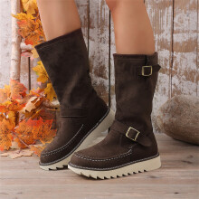 Willtoo Women's Wide Calf Knee High Boots, Wide Width Slouchy Knee-High Boots