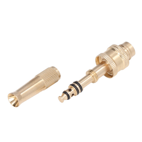 Brass Water Hose Nozzle with Rotatable Spray Control 1