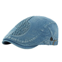 Pălărie Jacquard personalizată pentru femei, beretă retro britanică, șapcă de baseball casual versatilă din denim spălat pentru bărbați