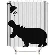 Tenda da doccia con dinosauri, set di tende da doccia divertenti per il bagno.
