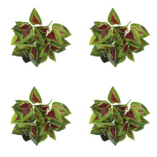 Paquete de 4 tallos de follaje artificial realistas de 32,8 cm para jarrones, macetas, decoración del hogar, oficina, exteriores y bodas