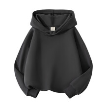 Moletom infantil com capuz para meninos e meninas, modelo básico, para bebês e crianças pequenas. Casaco infantil com capuz liso.