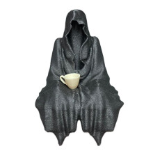 Spooky Black Robe Ornament Halloween Grim Reaper Statue
