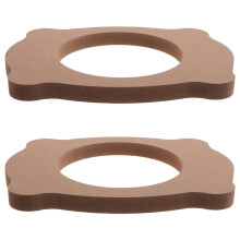 3Pairs Mdf Car Speaker Spacer Rings Light Brown Vibration Damping Pads
