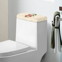 Weihnachtlicher Faultier-Toilettenspülkasten-Deckel mit Schneeflocken, weicher, elastischer Staubschutzdeckel, kompatibel mit