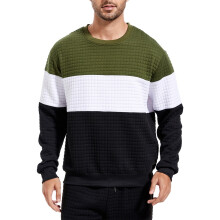 Sweatshirts til mænd Herremode Fritid Snøret halsudskæring Raglanærmer Pullover Langærmet Top til mænd