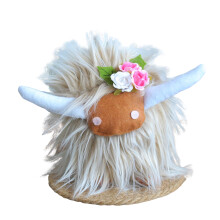 Lindo peluche de vaca de las Tierras Altas: un peluche súper suave, ideal como regalo para niñas y niños. Una adorable muñeca de vaca perfecta
