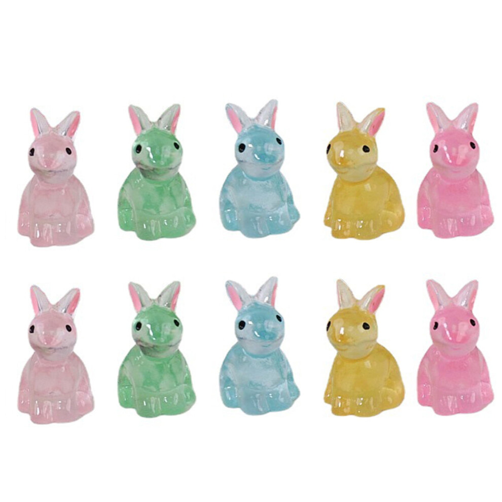 Luminous Bunny Resin Ornament 10 Pcs 919886082287