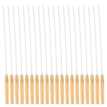 90Pièces Brochettes Barbecue Manche Bois Beige Pour Grill