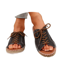 Willtoo Women‘S Casual Round Toe Flat Slippers with Bohemian Strap Design for Home and Beach