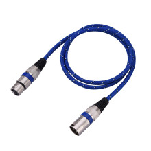 XLR Male Female3Pin Balanced Microphone Cable For Stage Sound Equipment Durable Nylon Braided Exceptional Tensile Strength Versatile Length Options