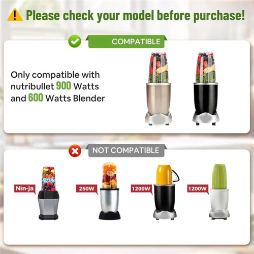 8 Pieces Blender Cups & Blade Replacement Set , 2 PCS 32oz Cups & Premium Extractor Blades 1